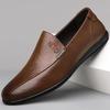 Leather Shoes Men's Summer Ventilation Lightweight Business Men's Shoes Korean Version Fashion One-pedal Comfortable Leather Casual Shoes