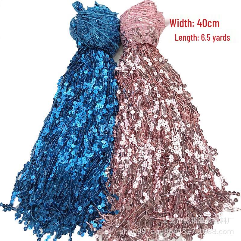 Handmade 40cm Fringe Lace for DIY Clothing and Costumes - Matte Finish for Cheerleading and Dance Accessories