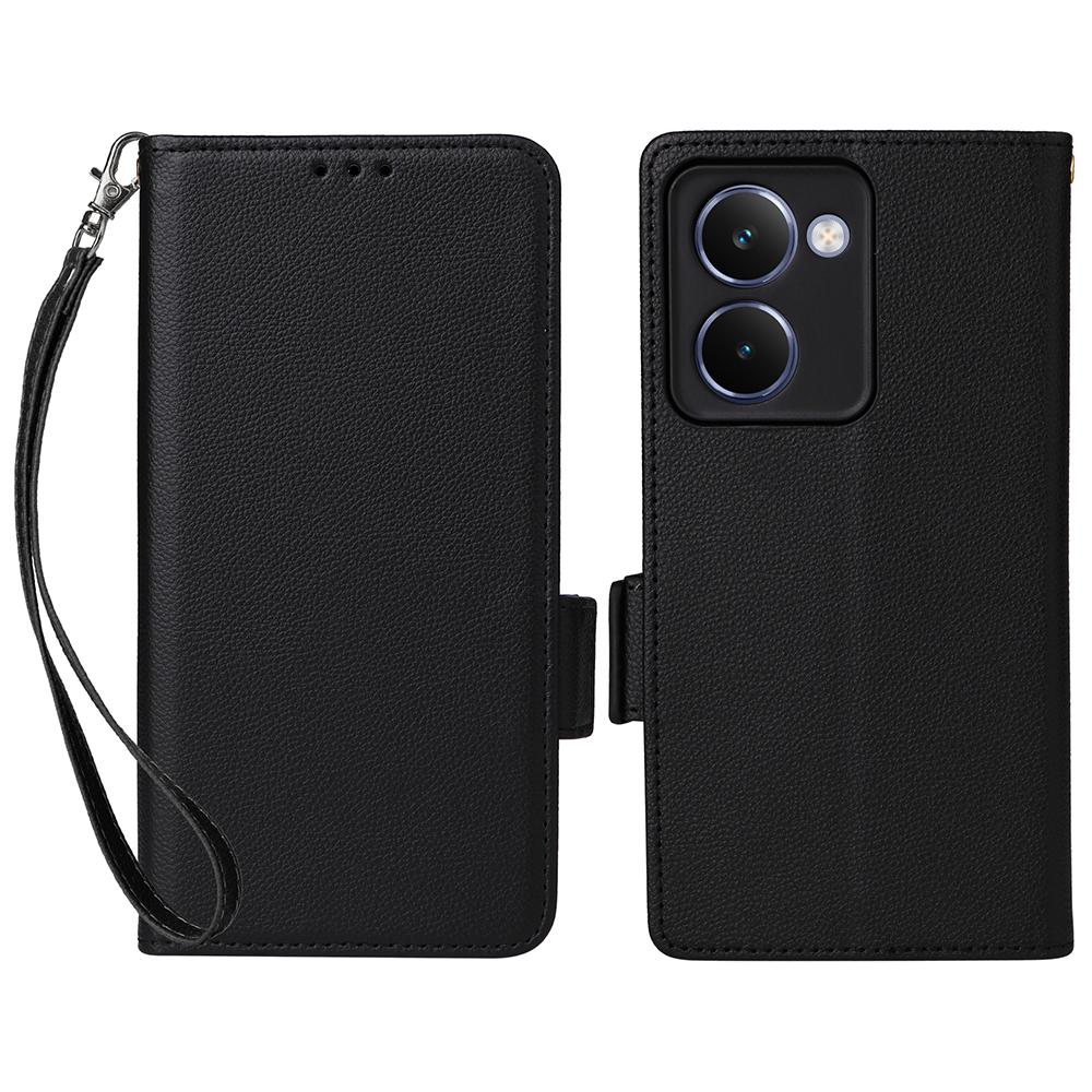 For Realme P3 Ultra 5G Case with Wrist Strap Litchi Texture PU Leather Wallet Phone Cover