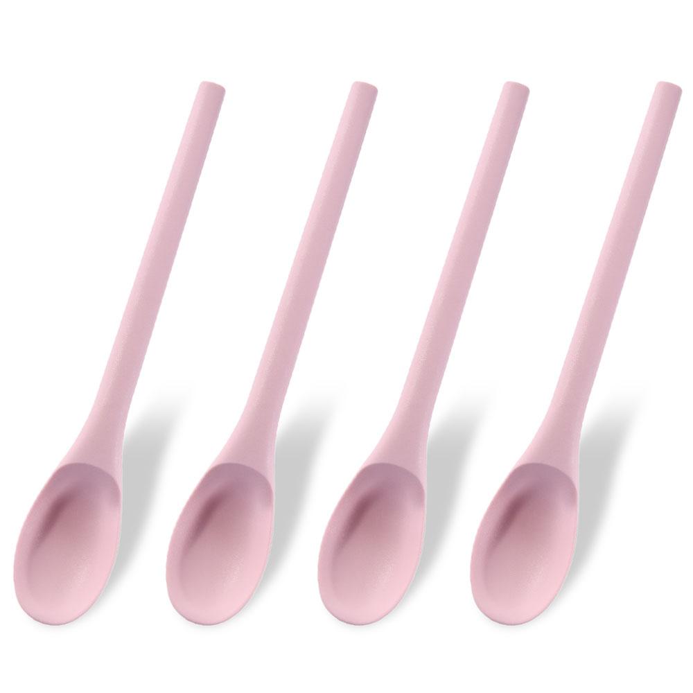 4Pcs Heat-resistant Silicone Mixing Spoon Nonstick Kitchen Cooking Spoon Baking Spoon for Cooking Stirring Mixing and Serving