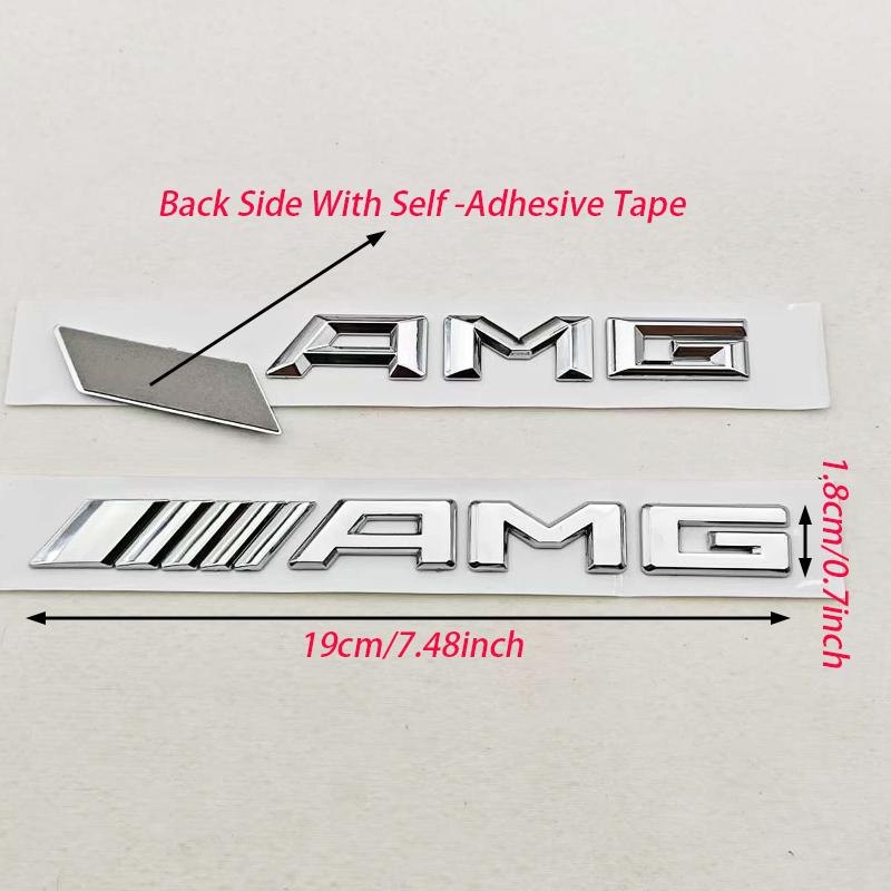 3D ABS Car Letters Logo AMG Badge Rear Trunk Emblem Sticker Mercedes Benz AMG A B C E G W211 W203 W204 W210 W124 Accessories