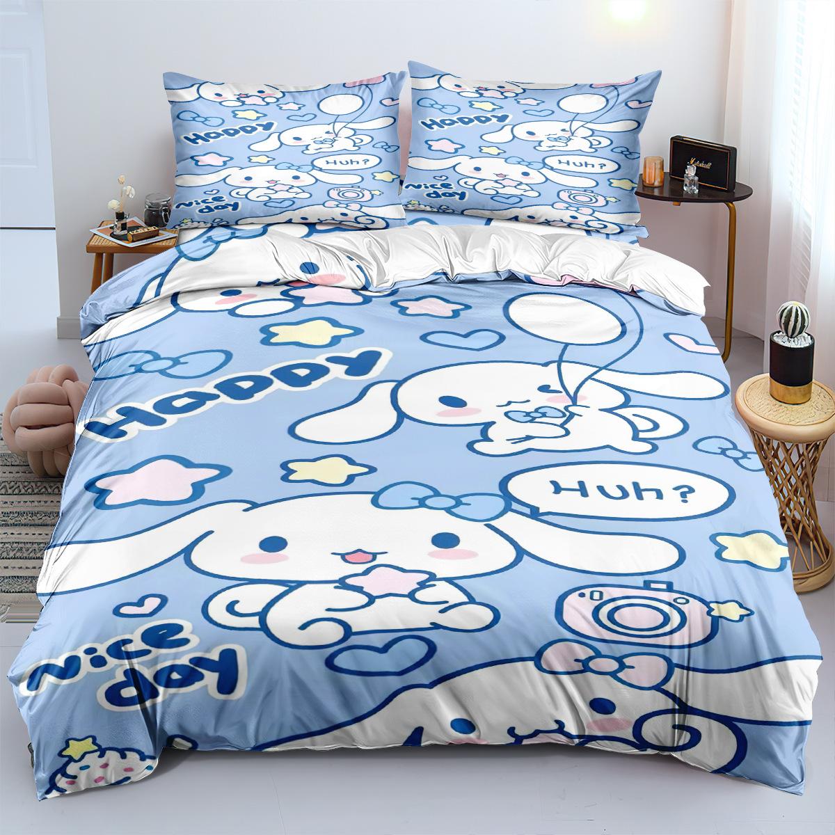 Home Textiles Jade Cinnamon Dog Series Three-piece Bedding Set 90*200cm