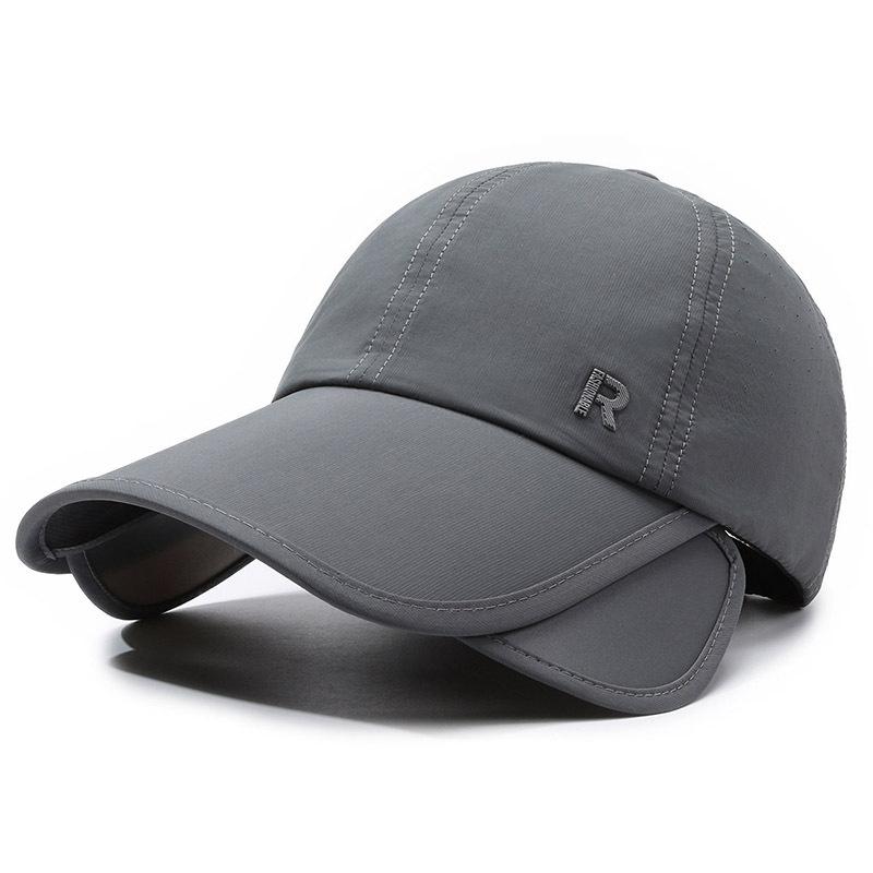 Spring And Summer New Pullable Brim Outdoor Sunshade Baseball Cap Men And Women The Same Face Cover Sunscreen Breathable Cap