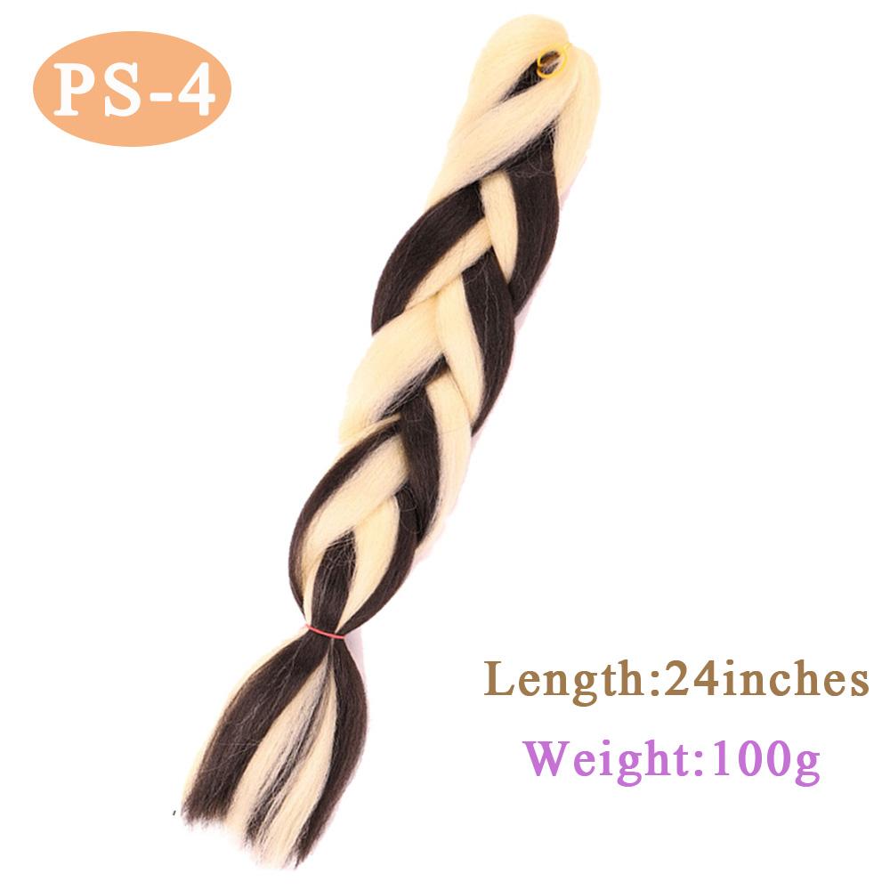 24Inch Glowing Twist Braids Braiding Hair Extensions Jumbo Braids Ombre Synthetic Hair KTB