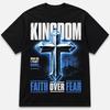 Kingdom Faith Over Fear Christian T-Shirt, Bold Cross Graphic Tee