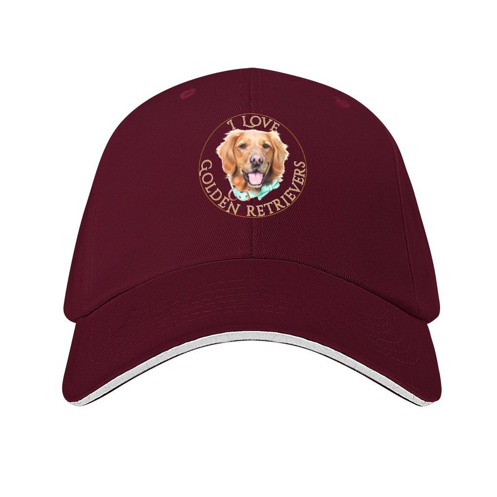 I Love Golden Retrievers Pencil Drawing For Golden Retriever Lovers Baseball Cap birthday Wild Ball Hat Men s Women s