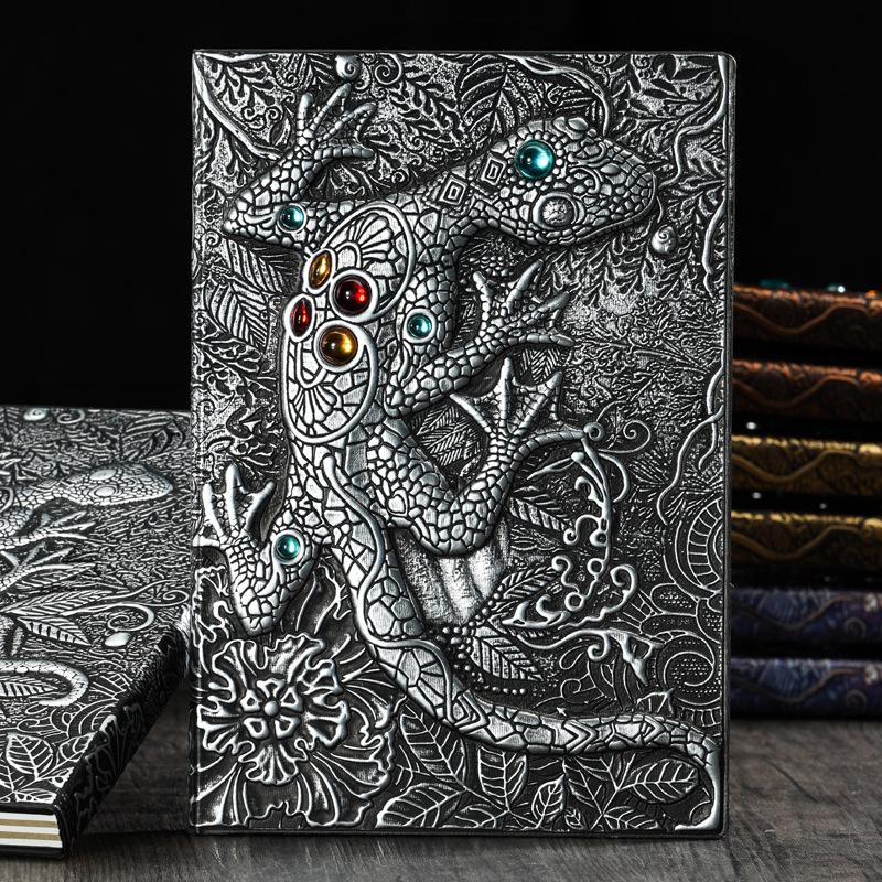 Personalized Lizard Gecko Hardcover Notebook: Exquisite Retro Design