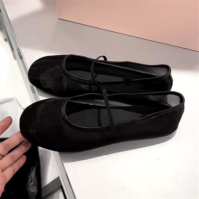 

2024 дизайнерские летние женские сетчатые балетки, дышащие повседневные туфли Мэри Джейн на плоской подошве, женские эспадрильи, уличные лоферы 39