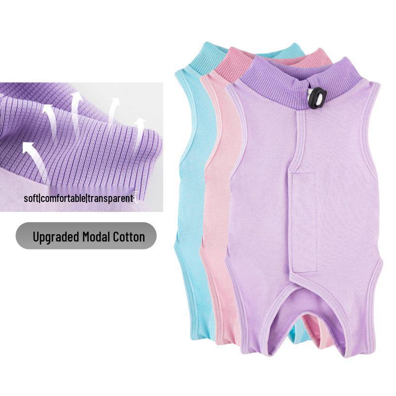 Prodyšný Elastický Rekonvalescenční Obleček pro Kočky - Lehký, Proti Olizování, Pooperační a Odstavový Pomocník pro Kočky