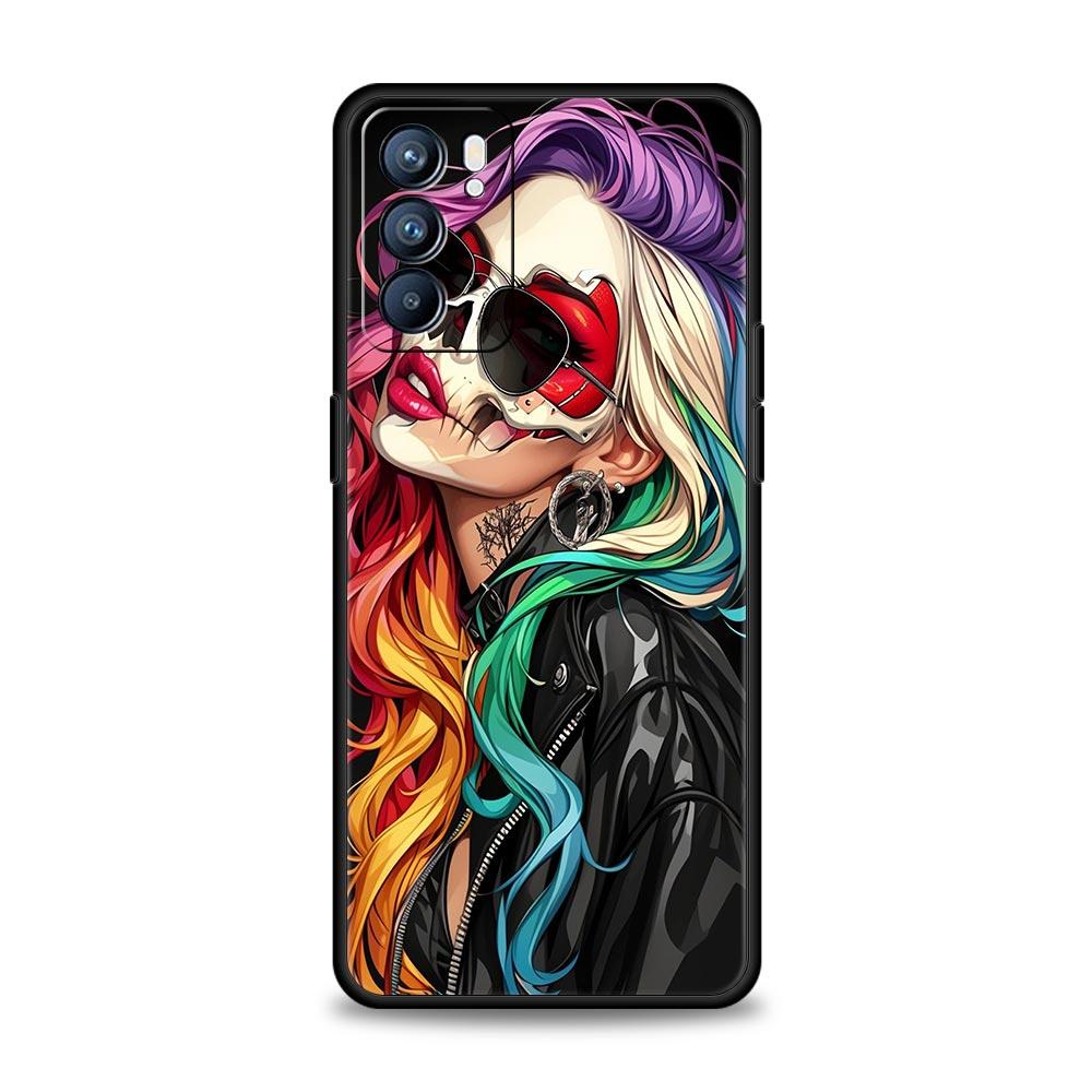 Hot Girls Phone Case For Oppo Reno 13 12 11 10 7 F Find X5 X6 A98 A80 A79 A78 A57 A54 A31 A17 Pro 5G Soft TPU Cover Fundas Capas
