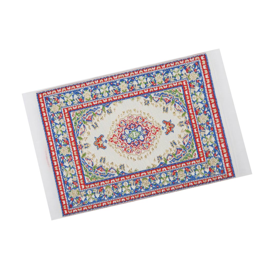 1:12 Puppenhaus Mini Teppich Tragbarer Miniatur Webteppich Dekoration Kinder Geschenk Zubehör