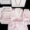 Ombre Schmetterling Fee Langarm Eisseide Pyjama Set für Damen