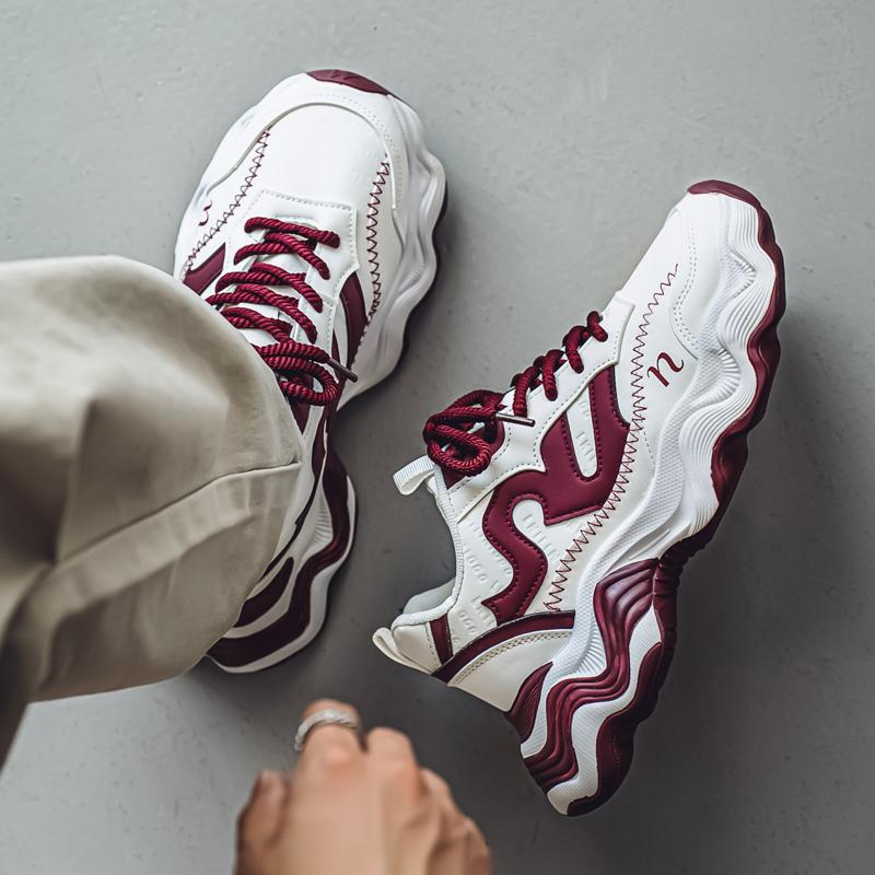 New Fashion Men 's Four Seasons Comfortable Thick Sole Shoes Students BoysTrending Soft Sole Breathable Casual Running Sneakers