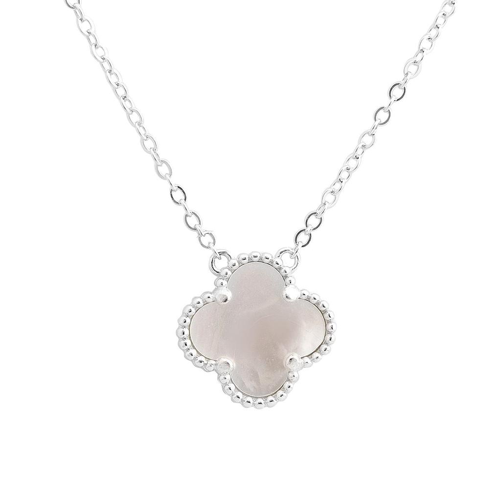 Silver Necklace with Natural Mother-of-pearl, Product Weight 3.55 G (60001931)