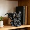 Socha Okřídleného chrliče Gotická Vnitřní Venkovní Strážce Socha Strašidelná Pryskyřice Sedící Chrlič Figurka pro Zahradu Trávník Zadní dvorek Halloween Kancelář Domov