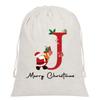 5pcs Large Letter Drawstring Bag Cloth Bag Party Festival Supplies Bag Christmas Gift Bag Santa Claus Bag