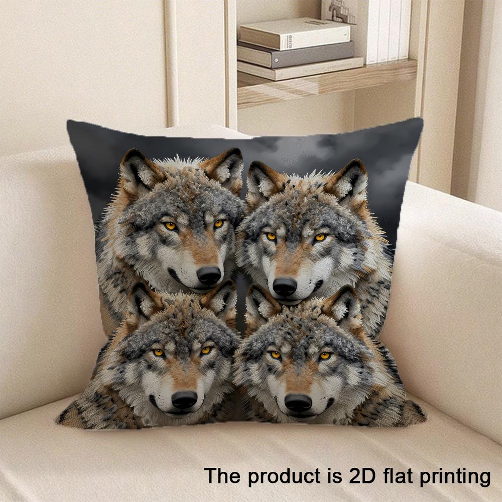 1pc Adorable Pet-Printed 2D Flat Printing Pillowcases Sofa cushion cover home bedroom room decoration