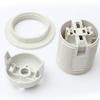 E27 E14 Lamp Bulb Holder Edison Screw Cap Socket 250V 4A/2A White/Black Half/Full Tooth Screw Led Bulb Light Base 1PCS