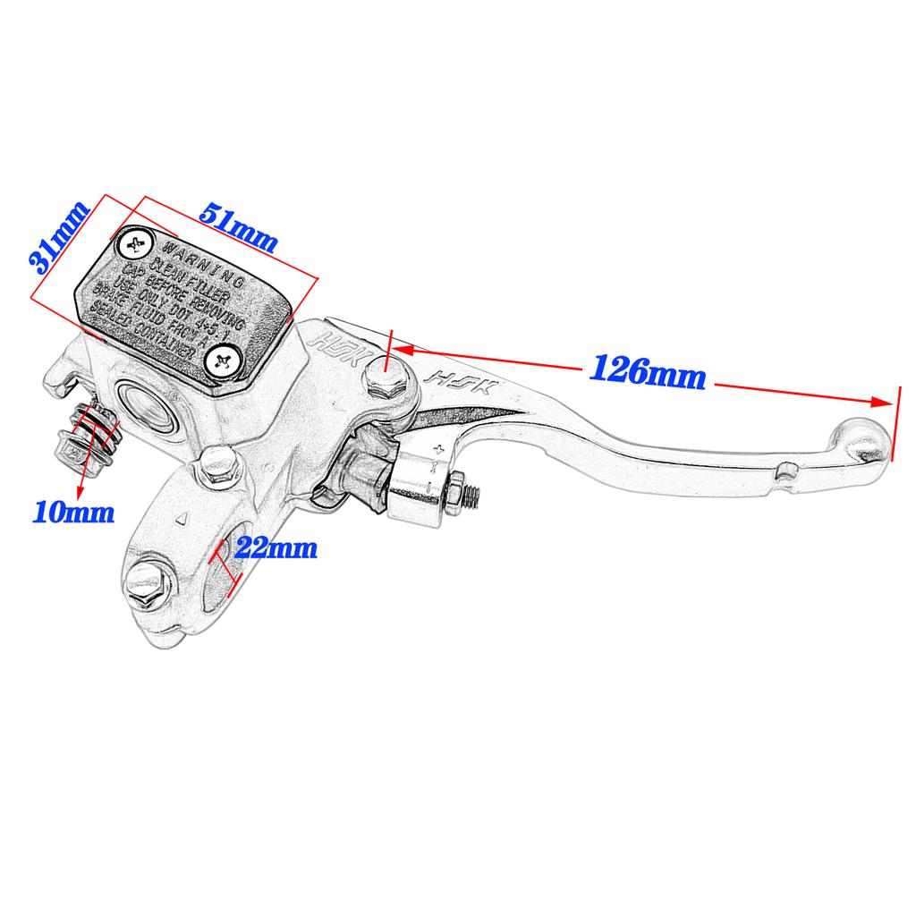 22mm 7/8'' Grau Rechts Hauptbremszylinder Kupplungspumpe Bremshebel Motorrad Für KTM EXC EXCF SX SXF SX-W XC-W XC-F 150