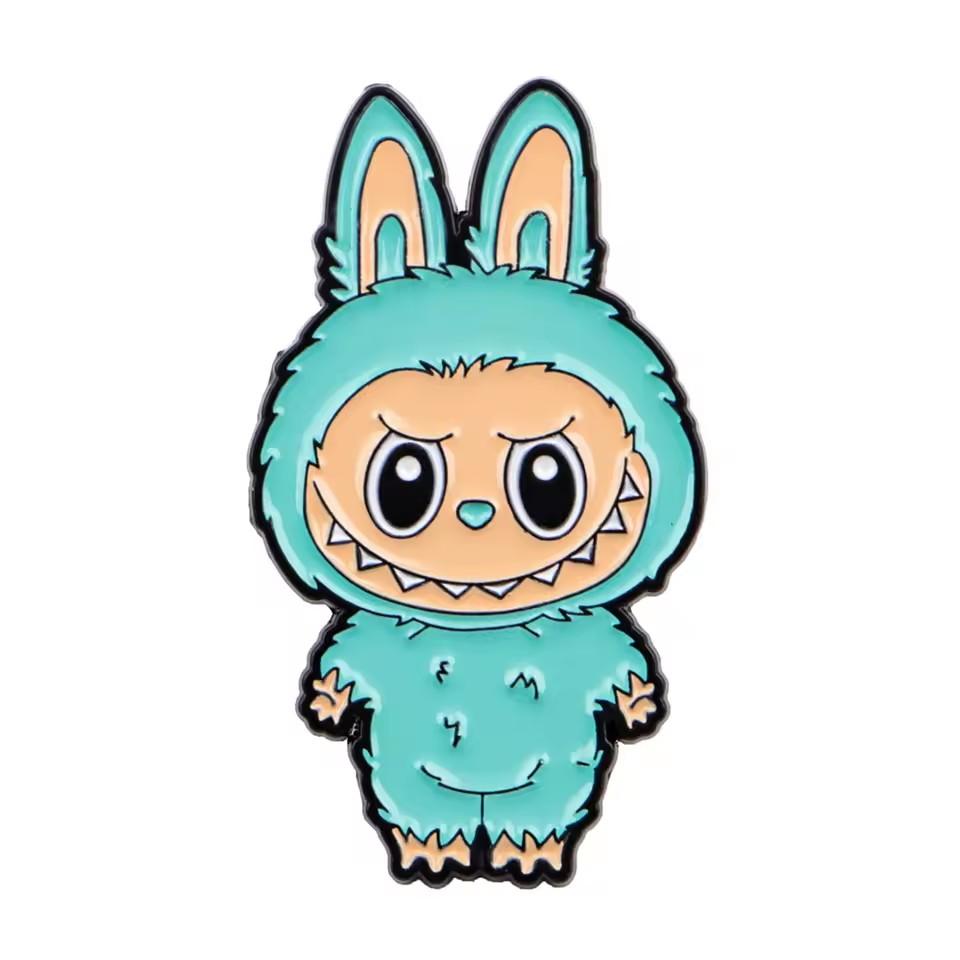 Nye 5 stk Tegneserie Monster Emailepin Anime Merker på Ryggsekk Brosjer for Kvinner Menn Reversnåler Cosplay Tilbehør Festgaver Labubu