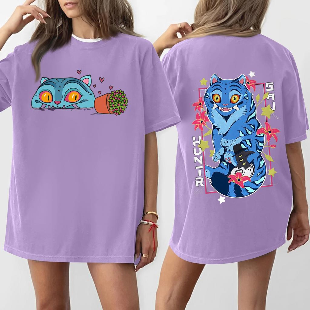 Women's Round Neck Printed Short-sleeved T-shirt Top