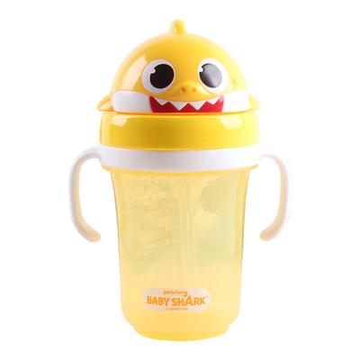Izoum Baby Shark 3D Strohhalm-Wasserflasche 300 ml, 1 Stück
