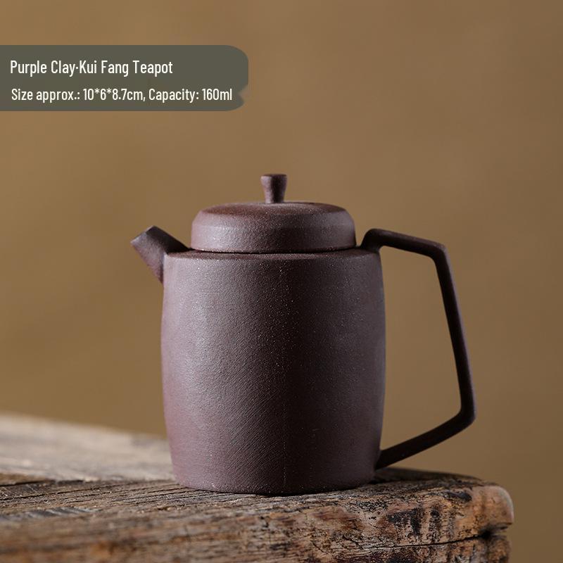 Purple Clay Square Teapot - Traditional Chinese Ceramic Gongfu Tea Set