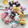 10Pcs New Mini Kawaii Cartoon Animal Girl Series Flat Bottom Scrapbook  Diy Jewelry Making Hairwear Accessorie A16