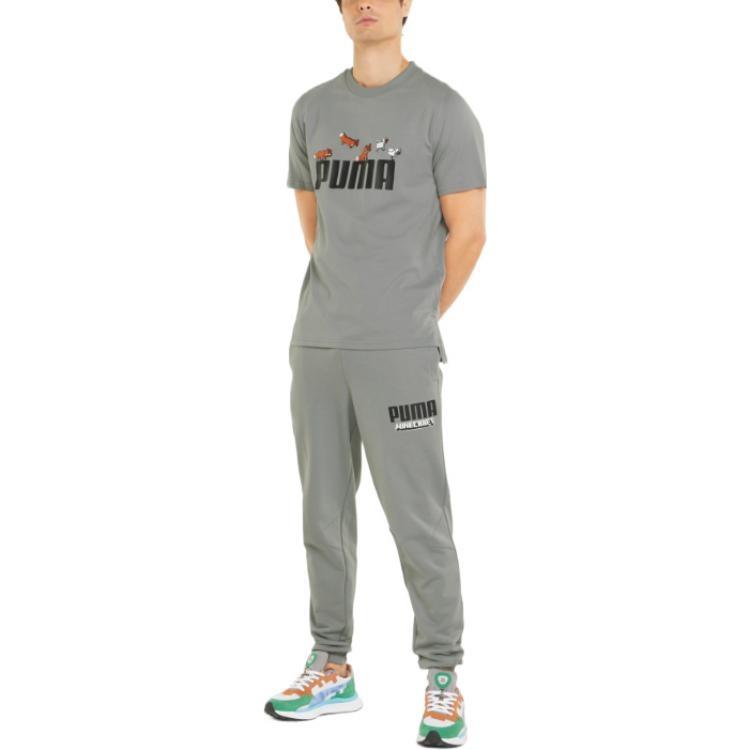Puma X Minecraft Graphic Tee 'Grey' Men's 534374-76