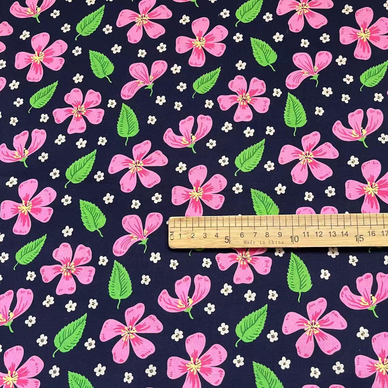 Tiny Floral Print 100% Cotton 60s Printed Fabric for Girl s Dresses