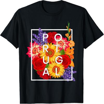 Flowers of Portugal Word Art - Portuguese Pride T-Shirt