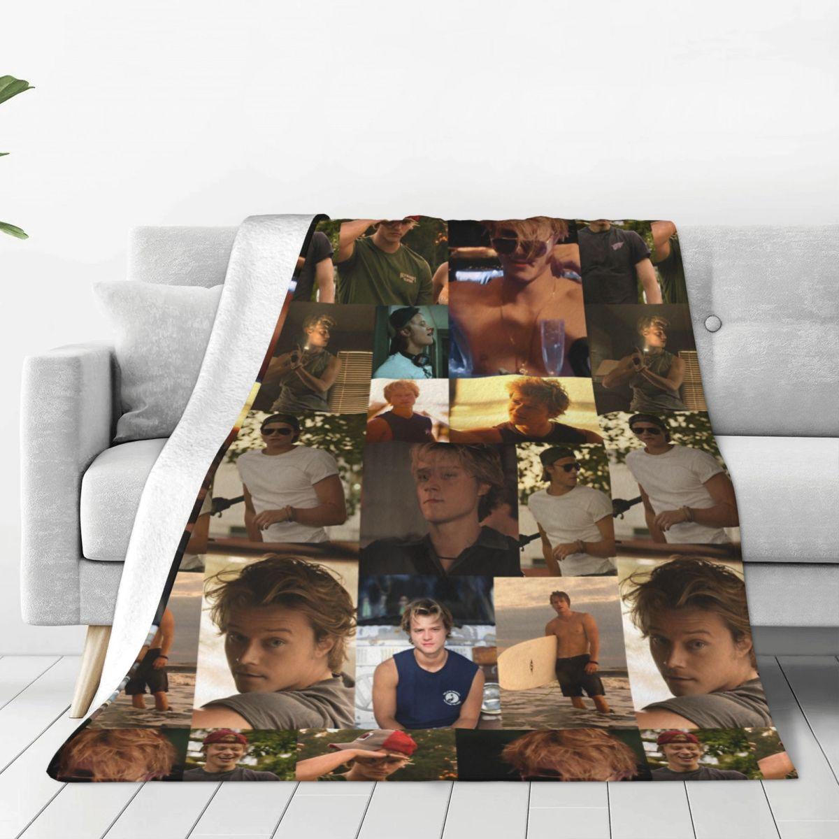 

JJ Maybank-Rudy Pankow Super Warm Blanket Picnic Plush Throw Blanket Funny Couch Chair Flannel Bedspread Sofa Bed Cover 75x90cm