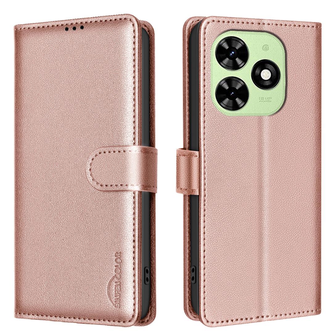 

BINFEN COLOR BF32 For TECNO Pop 8/Spark 20C/Spark Go 2024 4G Case Litchi Texture Leather Phone Cover C