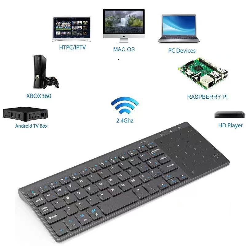 Ultra-Slim Mini Wireless Bluetooth Keyboard with Touchpad