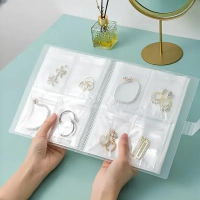 Clear Dust-Proof Organizer for Necklace, Earrings, Rings, and Accessories, Space-Saving, Easy-to-Use, and Protective Solution