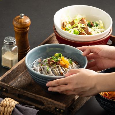 Amerikanische Keramik-Hutschale Haushalts-Instant-Nudelschale Suppenschale Premium-Salatschale Reisschale Neue Ramen-Schale