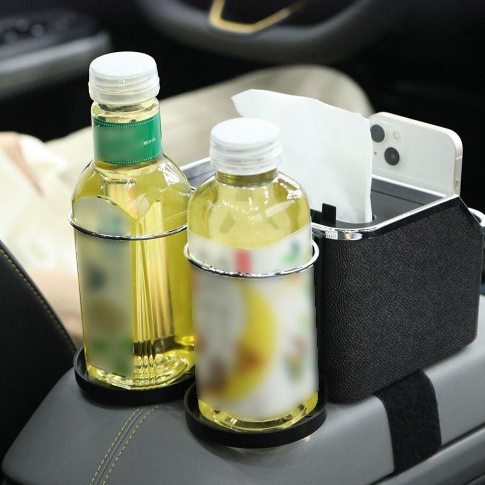 Waterproof Car Armrest Storage Box Phone Stand Car Armrest Cup Holder Tray  Interior
