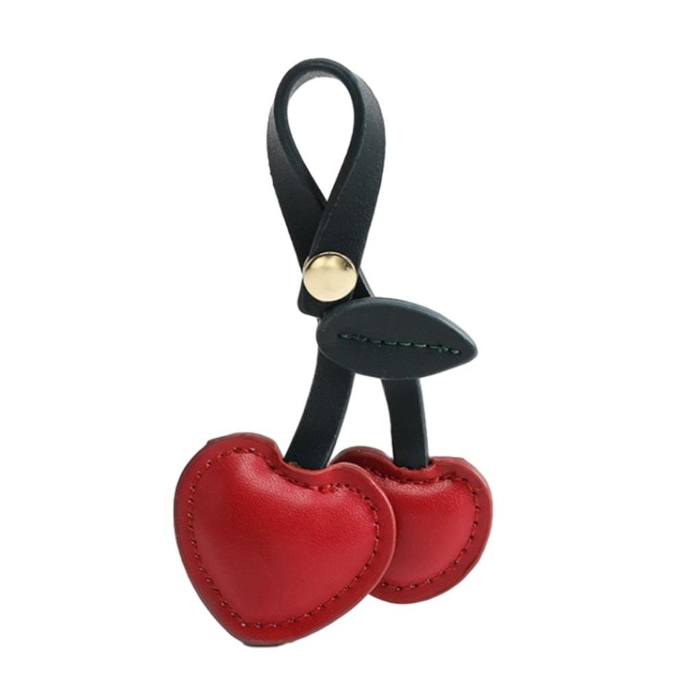 

3D Peach Heart Cherry Car Key Chain Versatile Bag Pendant New Bag Accessories красный