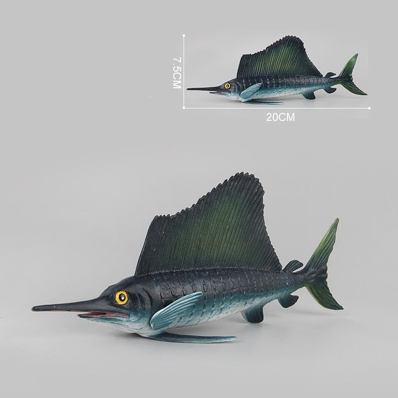 [Nekogami-yama] Sailfish, Sea Fish, Shore, Figure, Model, Miniature, Ornament, Interior Decor, Collector's Item (Large)