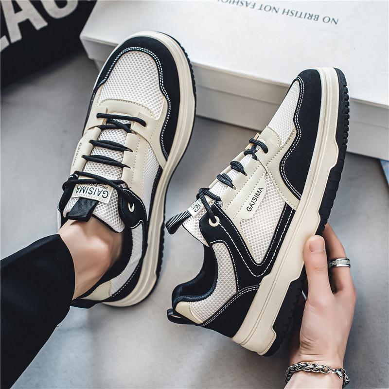 Male Sneakers Ventilate Loafers Sports and Leisure Shoes for Men Wear-resistant Fashion Skateboard Thick Bottom All-match New