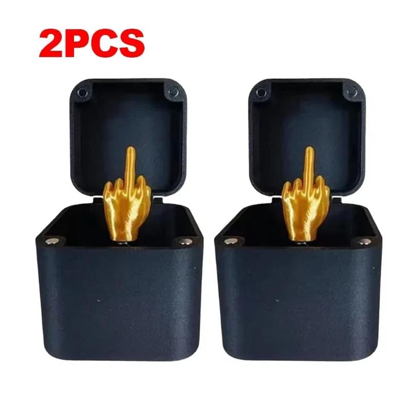 Cadou de farsă interesant de Crăciun Degetul mijlociu în cutie Cutie de Crăciun Cadouri creative amuzante Decor pentru birou Decorarea casei