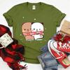 Kawaii Bubu Dudu Merry Christmas Couple Tshirt Trendy Funny Cartoon Anime Shirt Fashion Holiday Party Celebrate Cotton Tees