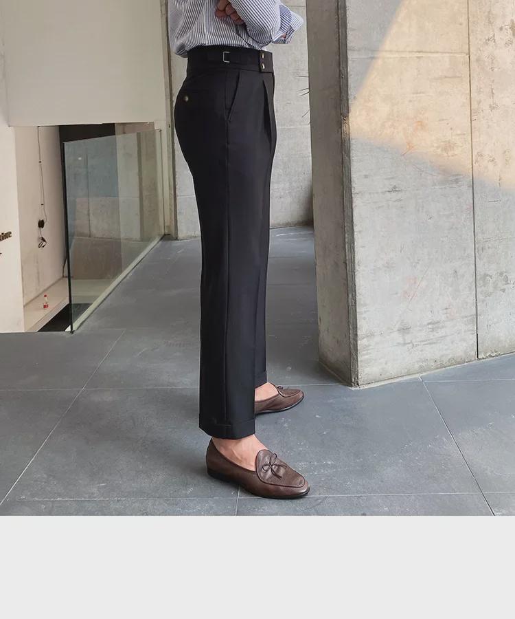 2024 Herren High Waist Naples Drape Straight Hose - Herbst Casual Trend