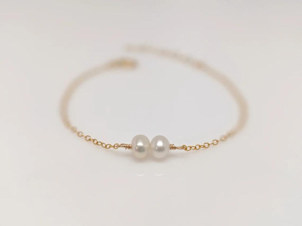 Vlen Natural Freshwater Pearl Bracelets for Women Gold Plated 18 K Stainless Steel Bracelet Dainty Pulseras Jewelry