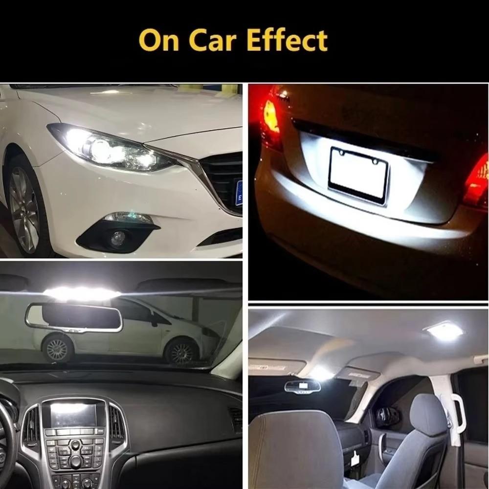 10Pcs/set Super Bright W5W T10 LED Bulbs DC 12V Auto Signal Lamp Car Interior Dome Lights Auto Bulb
