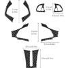 Carbon Fiber, Compatible with BMW Accessories, Car Steering Wheel Button Frame Sticker for BMW Z4 E85 E86 2003 2004 2005 2006 2007 2008, Auto