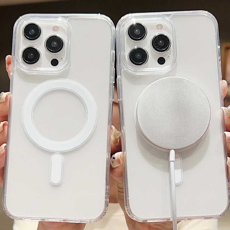 Magnetic & Transparent iPhone Case for iPhone 17/16/15 Pro/14/13/12/11 Pro Models