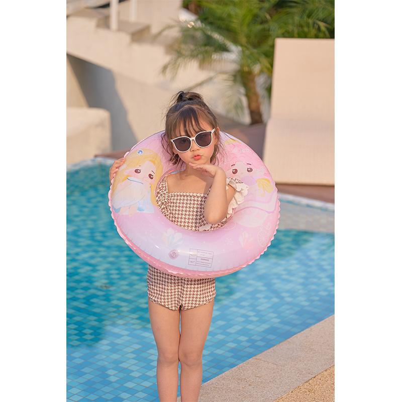 And Adults Children Thick Cartoon Girl Pattern Swimming Circle Toy Water