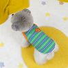 Pet cat small dog puppy teddy dog clothes striped vest spring and summer thin