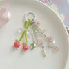 Tassel Beaded Keychain Pink Flower Hangings Ornaments Cute Bag Charm